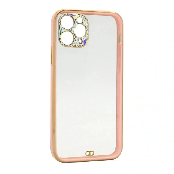 Crystal Bling iPhone 12 Pro Max Case – Rose Gold Edge - Picture 1 of 6